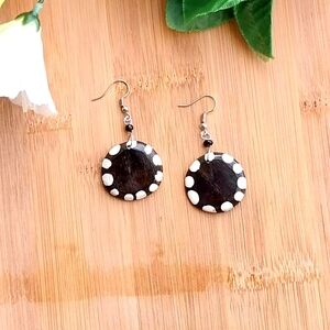 1PR Beautiful African Tribal Print Earrings Set